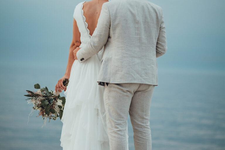 Brautpaar bei Hochzeit in Kroatien am Meer